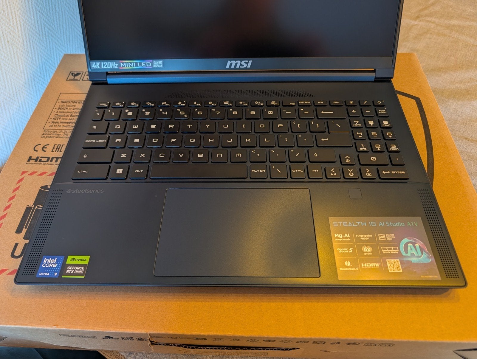 MSI Stealth 16 – RTX 4080 – Core Ultra 9 – 32GB – 2TB, Computers en Software, Ophalen, MSI, Intel Core Ultra 9 185H, Zo goed als nieuw