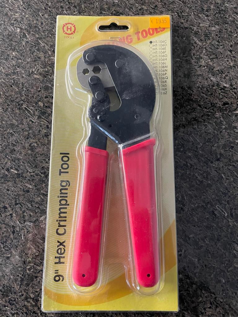 H Tools 9-inch Zeshoekige Krimptang voor Coax F-Connectoren, Ophalen of Verzenden, Nieuw