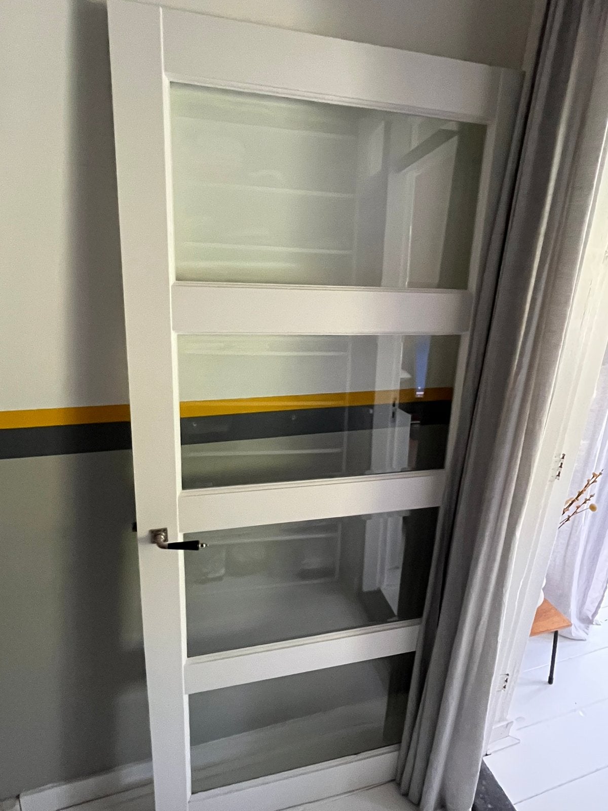 Glazen binnendeur, Binnendeur, Ophalen of Verzenden, 200 tot 215 cm, Glas