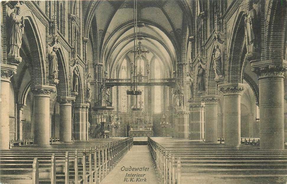 304-030-045 Oudewater Interieur RK Kerk, Verzenden, Voor 1920, Utrecht