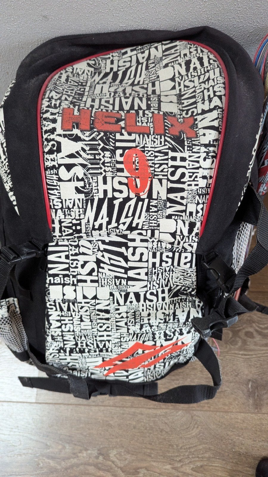 Naish Helix 9 kite, groen, inclusief bar, Watersport en Boten, Kitesurfen, Geen board, Ophalen of Verzenden, Gebruikt