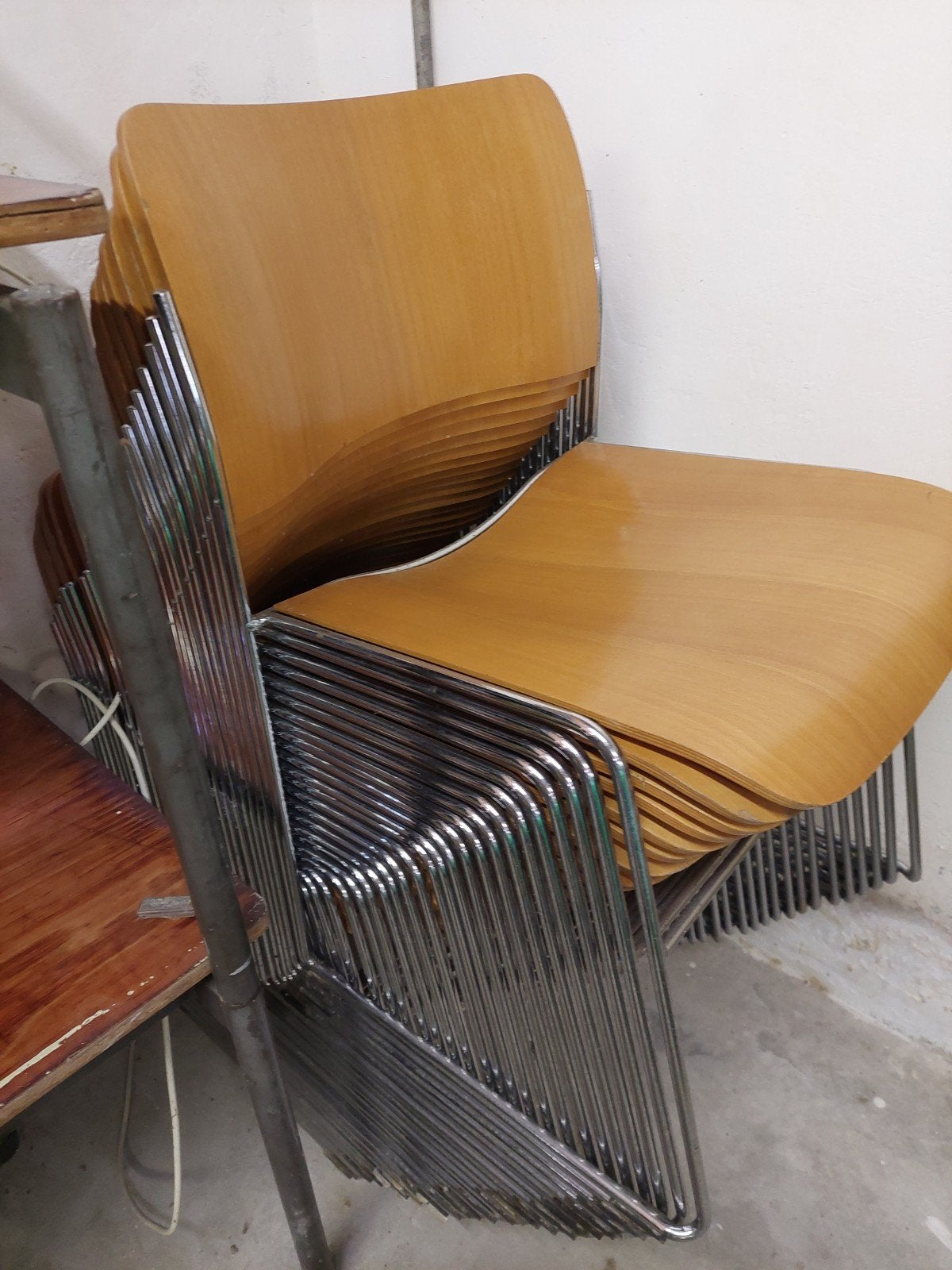 Vintage Howe 40/4 stoel 40  4 stoelen, Huis en Inrichting, Stoelen, Ophalen, Vijf, Zes of meer stoelen
