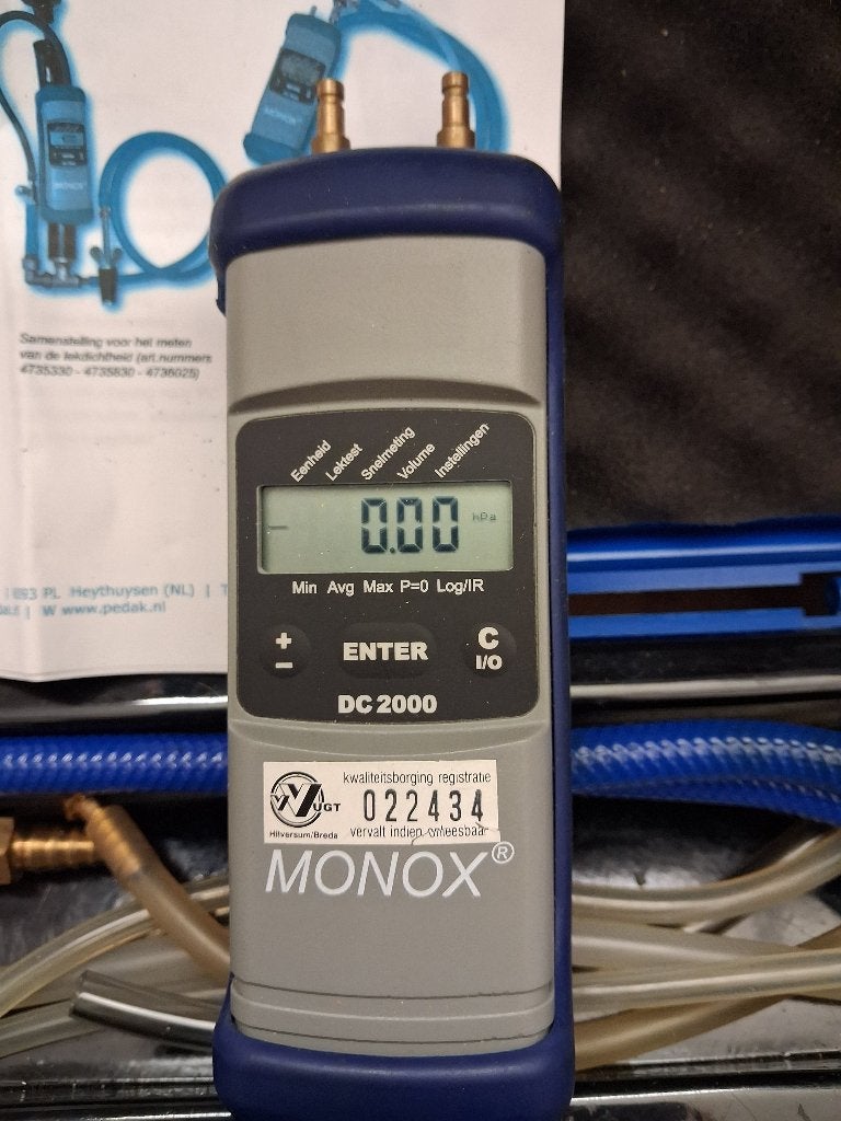 MONOX  DM 2000 DRUKMETER VOOR GAS EN WATERDRUK TE PERSEN, Ophalen of Verzenden, Gebruikt