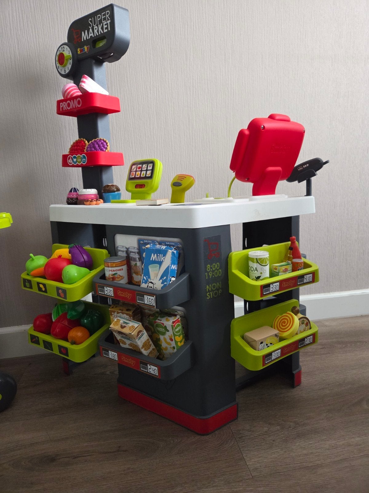 Smoby Supermarkt Speelset met Winkelwagen en Accessoires, Ophalen, Zo goed als nieuw, Jongen of Meisje