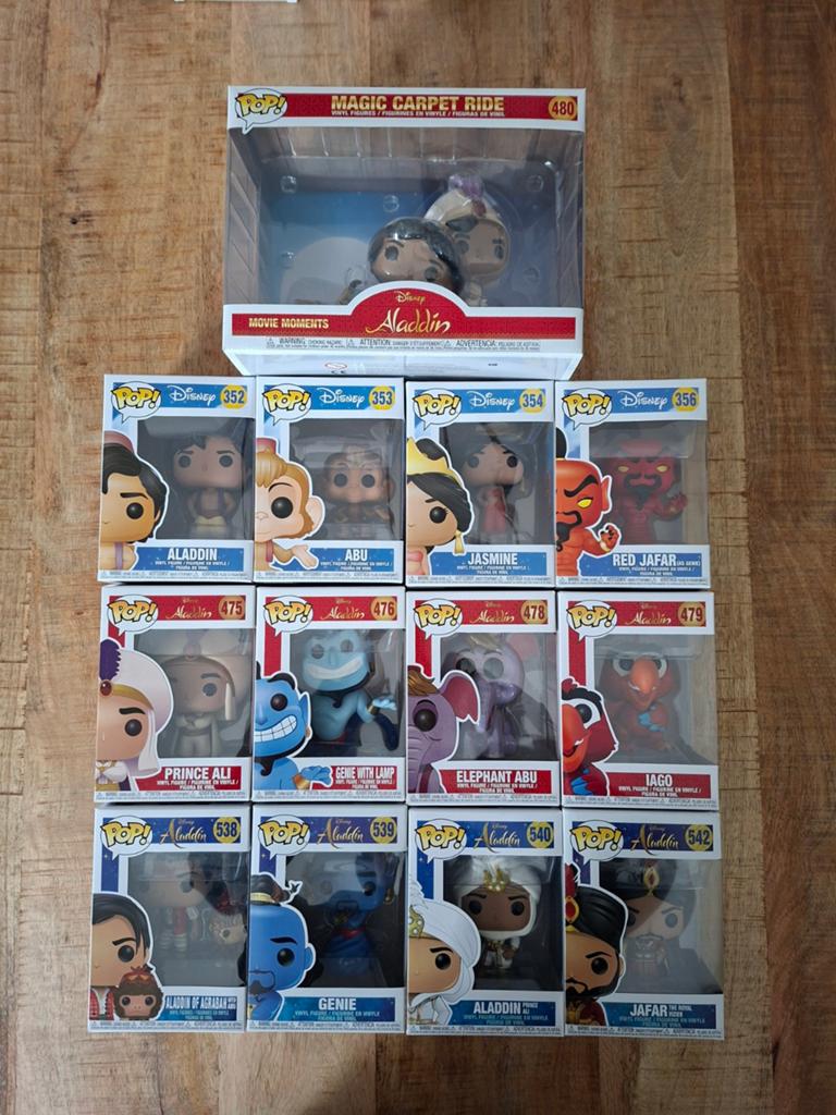 Funko pop Aladdin Collectie, Ophalen of Verzenden, Zo goed als nieuw