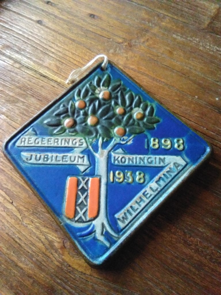 Jubileum tegeltje Wilhelmina, Ophalen of Verzenden, Zo goed als nieuw