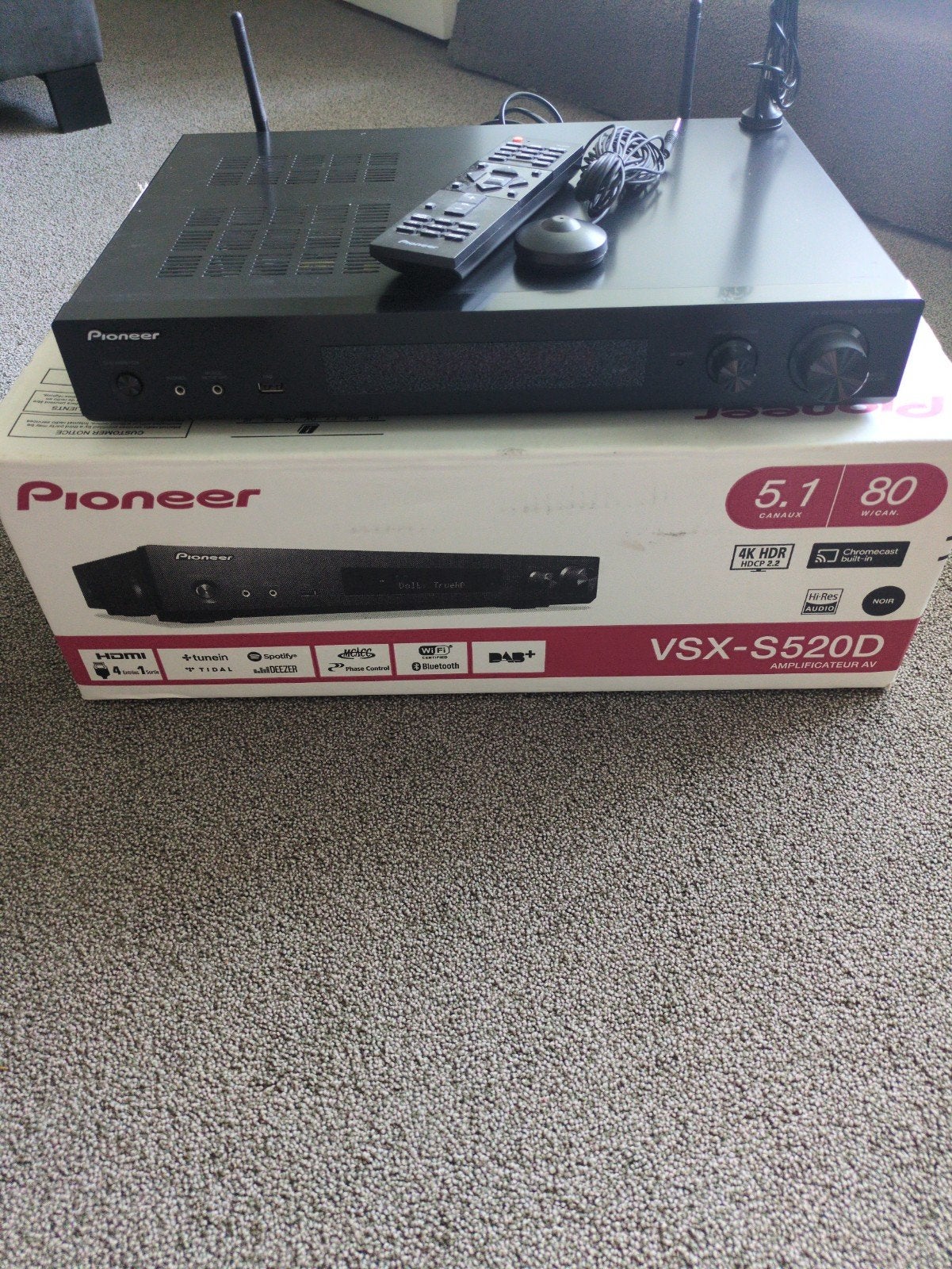 Pioneer VSX-S520D AV Receiver - Zo goed als nieuw, Audio, Tv en Foto, Versterkers en Receivers, Ophalen, Zo goed als nieuw, 120 watt of meer