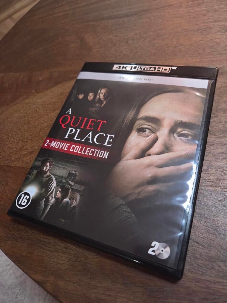 A Quiet Place 1 & 2 - 4K Ultra HD Blu-ray, Cd's en Dvd's, Blu-ray, Zo goed als nieuw, Horror, Boxset, Ophalen of Verzenden