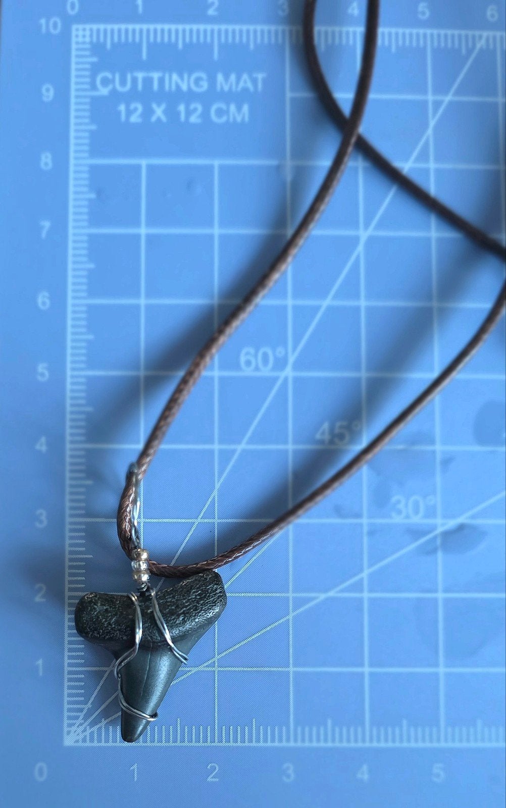 unieke handgemaakte haaientand ketting - echt fossiel, Ophalen of Verzenden, Fossiel