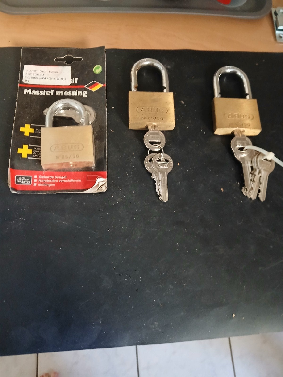 3 hangsloten, Doe-het-zelf en Verbouw, Ophalen, Slot