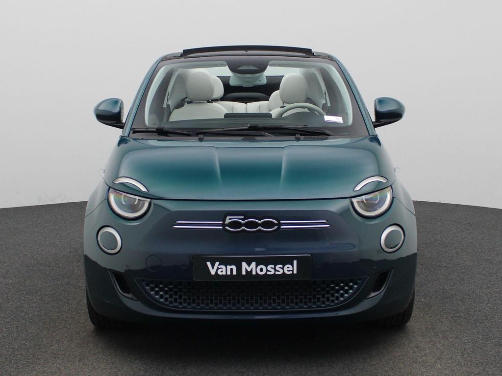 Fiat 500C 500e 42 kWh La Prima | APPLE CARPLAY - ANDROID AUT, 12 maanden, Stof, Gebruikt, 118 pk