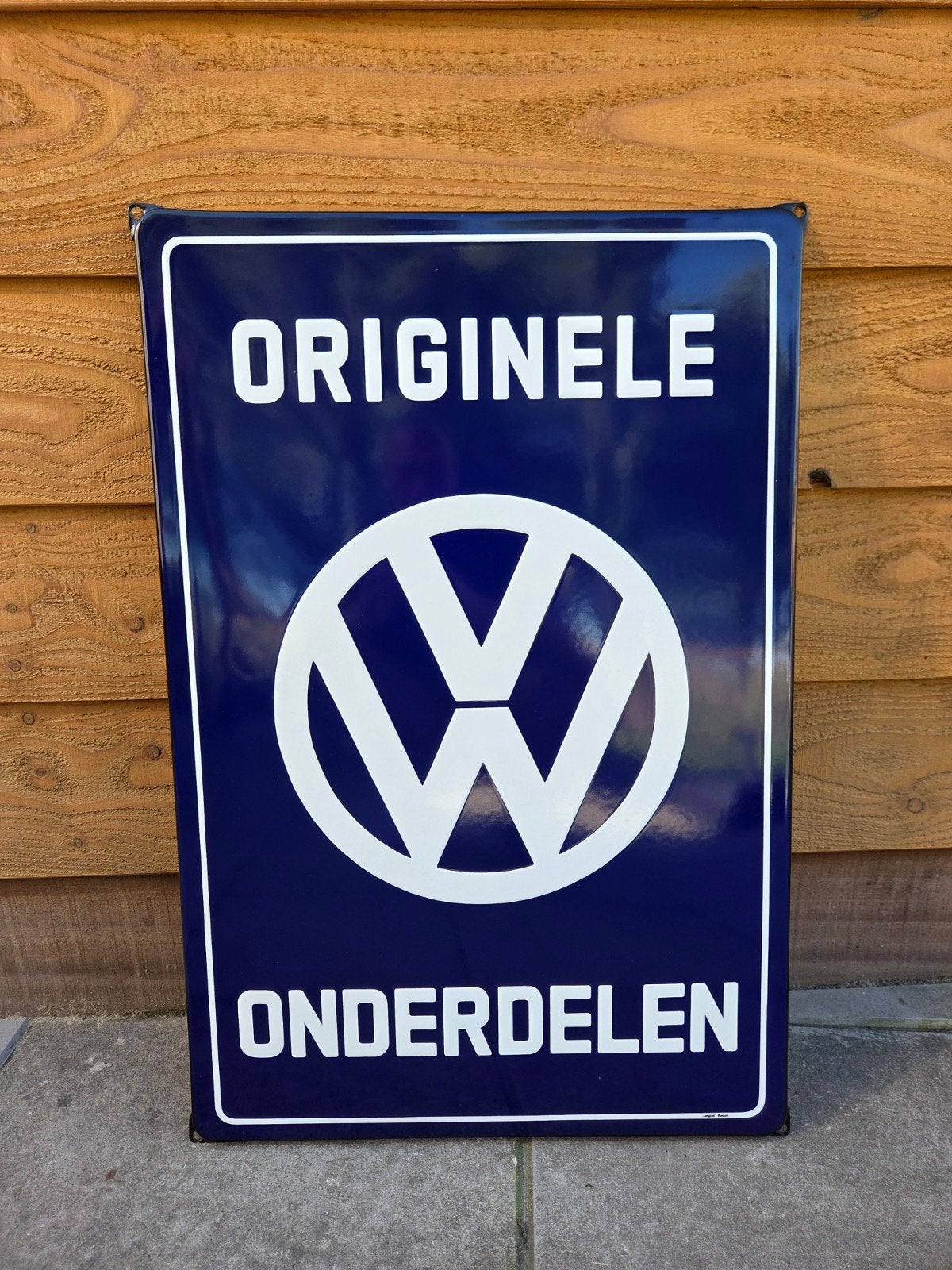 Emaille bord Volkswagen onderdelen, Ophalen of Verzenden, Gebruikt, Reclamebord