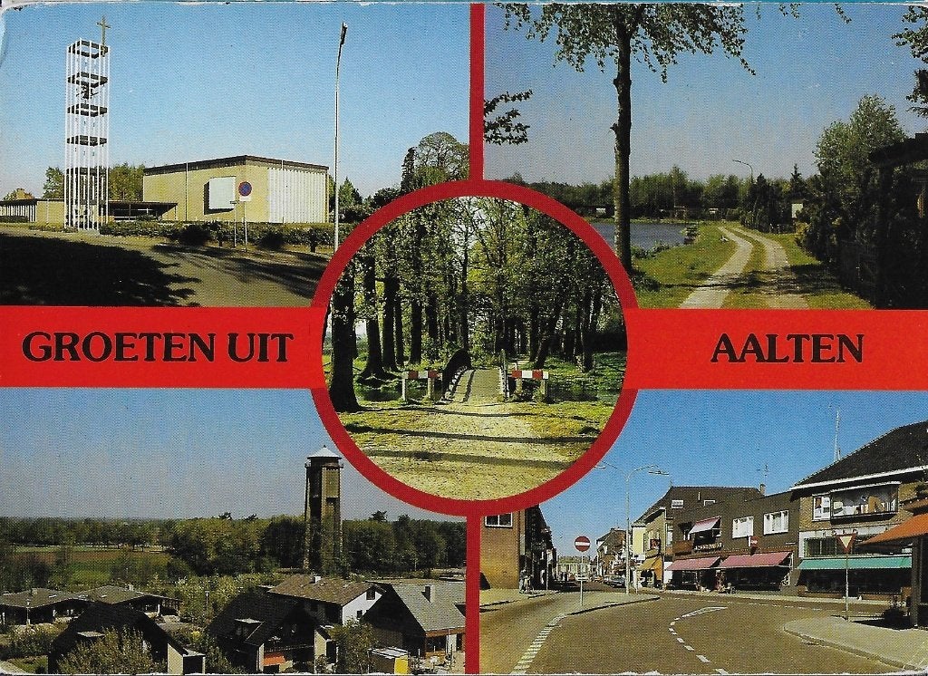 Q36 gelopen ansichtkaart groeten uit aalten, Verzamelen, Ophalen of Verzenden, 1980 tot heden, Gelopen