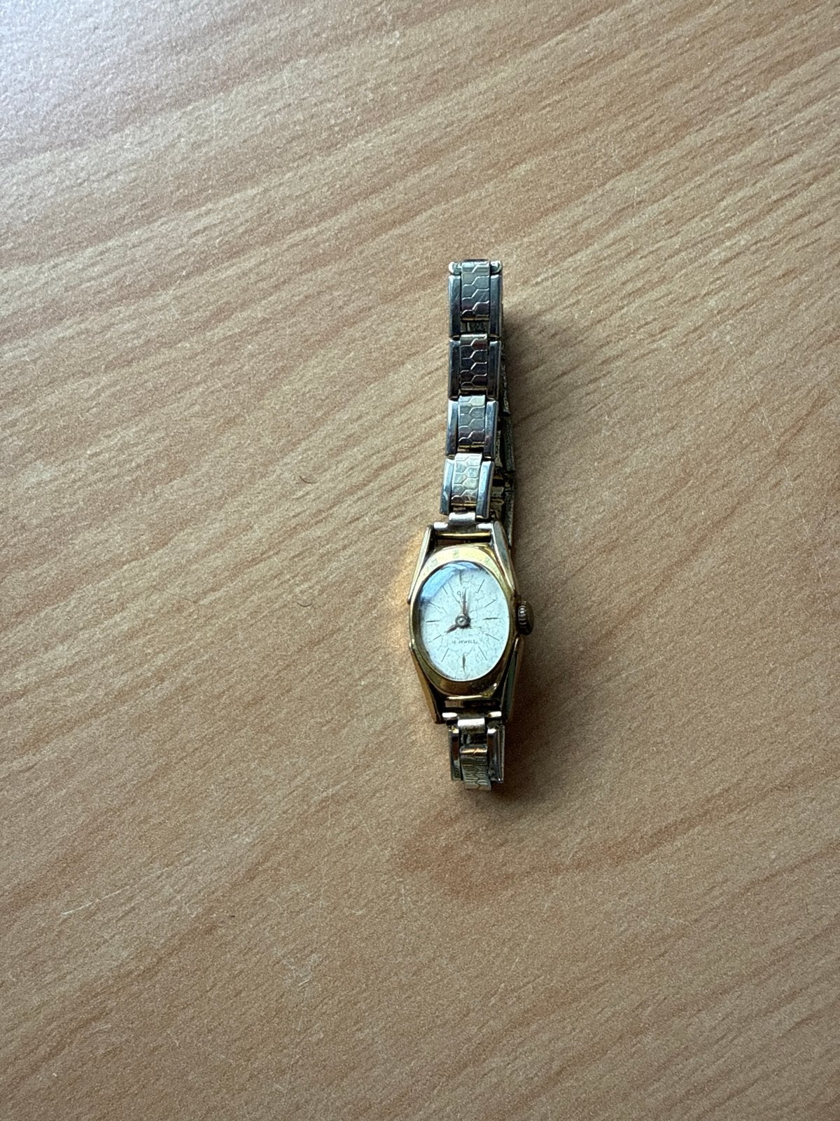 Vintage Yema dameshorloge, 15 Jewels, goudkleurig, Sieraden, Tassen en Uiterlijk, Horloges | Dames, Overige merken, Gebruikt, Verzenden