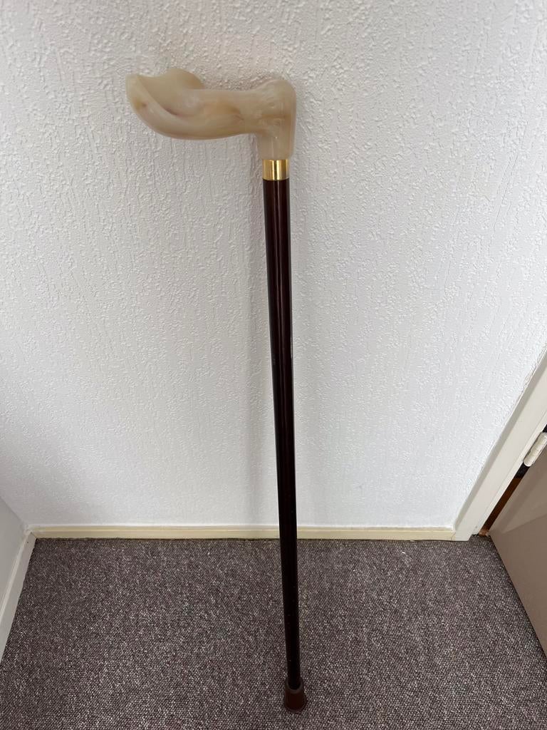 Luxe wandelstok met mooi anatomisch gevormd handvat, Ophalen, Zo goed als nieuw