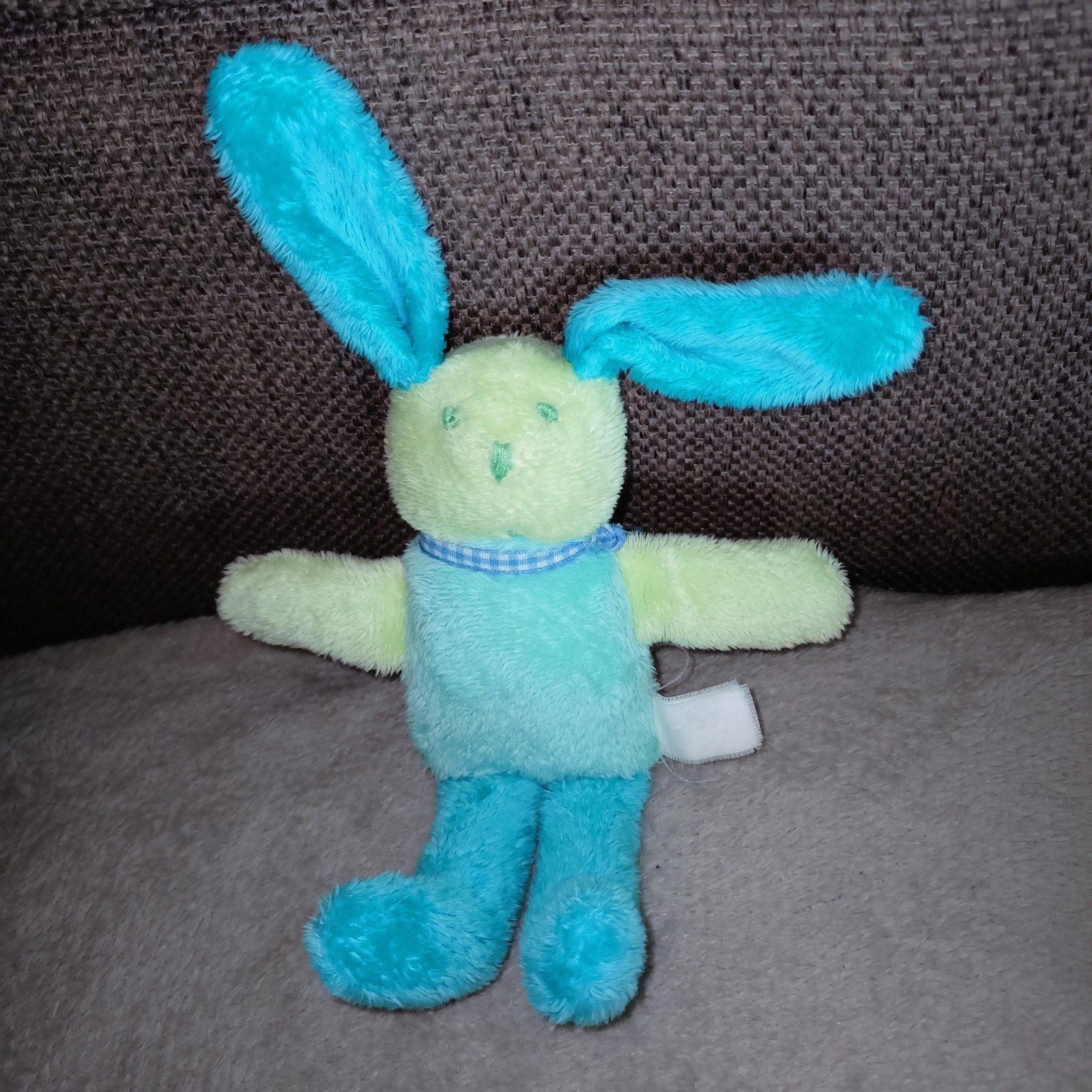 Difrax konijntje rammelaar knuffel., Groen, Overige merken, Konijn, Ophalen of Verzenden