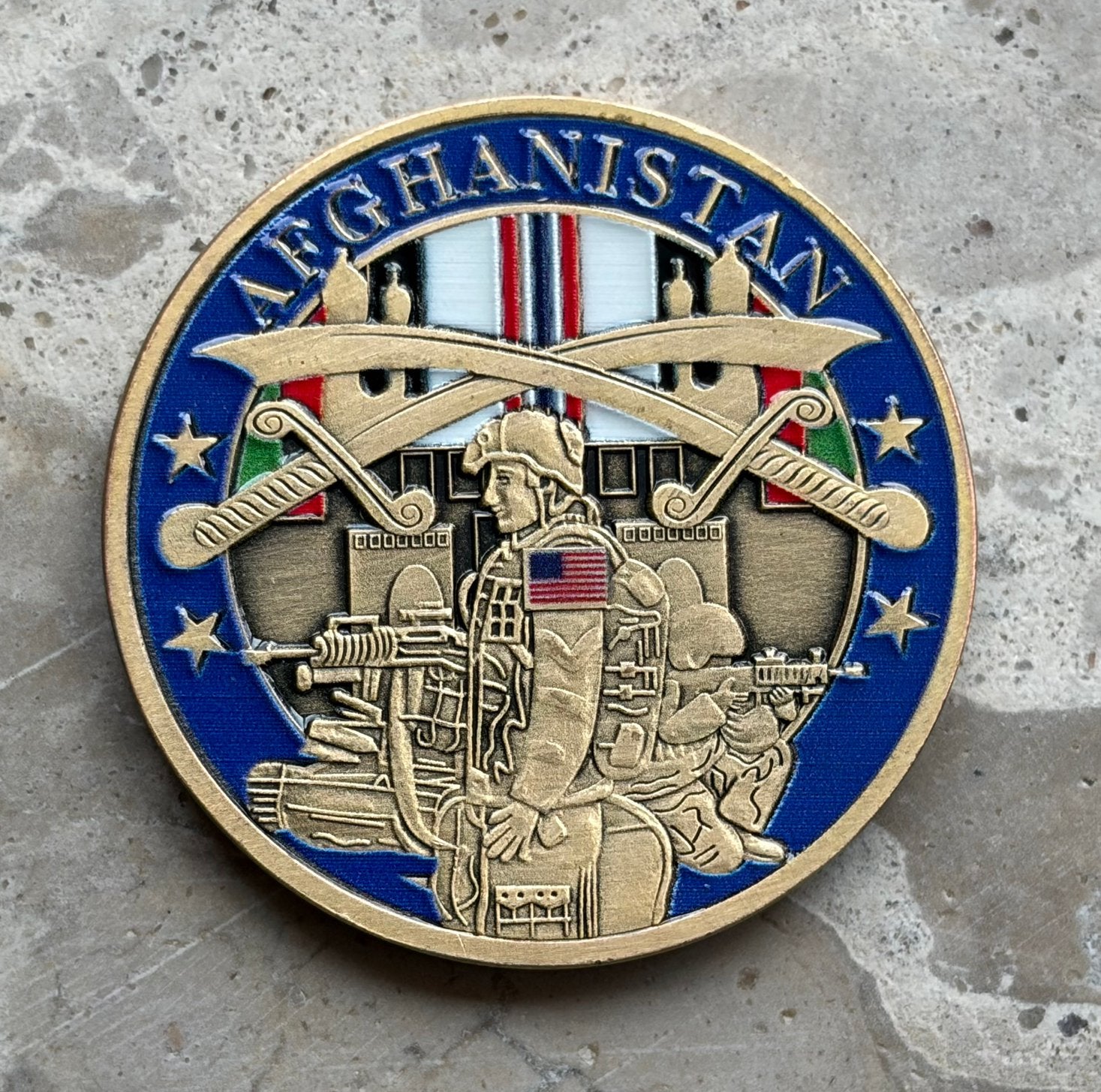 US Army Operation Enduring Freedom Afghanistan coin, Ophalen of Verzenden, Landmacht, Amerika, Embleem of Badge