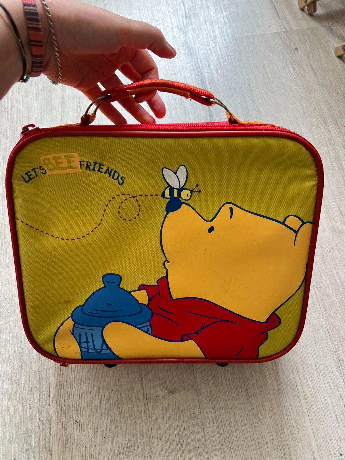 Vintage Disney Winnie the Pooh handbagage koffer (Jaren '90), Verzenden, Winnie de Poeh of vrienden, Gebruikt, Tas, Koffer of Zak