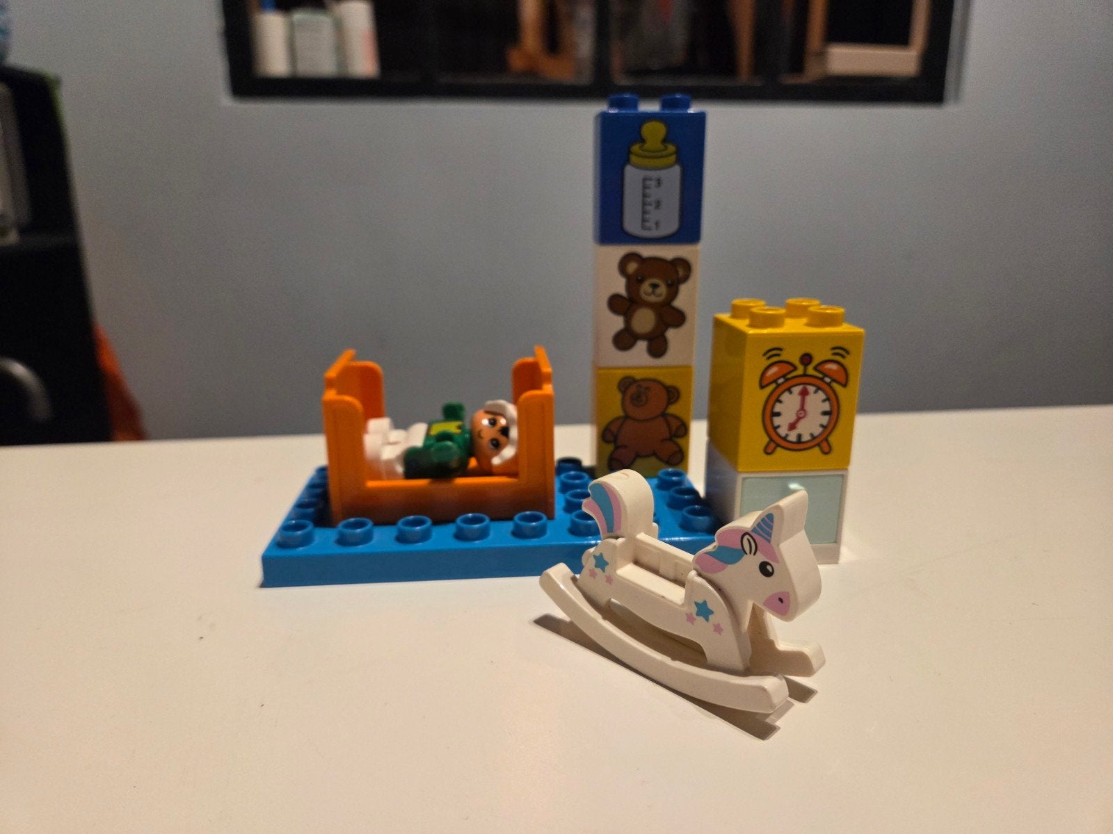 Lego Duplo babykamer met eenhoorn schommelpaard, Ophalen of Verzenden, Zo goed als nieuw, Overige merken