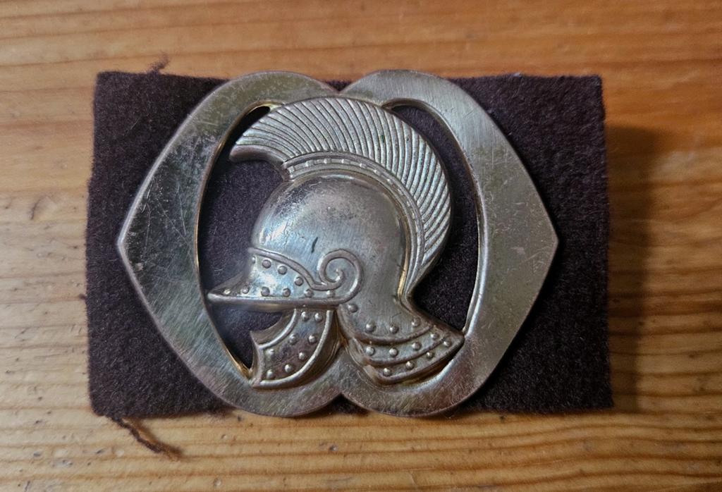 Baretembleem Genie, Verzamelen, Ophalen of Verzenden, Landmacht, Nederland, Embleem of Badge