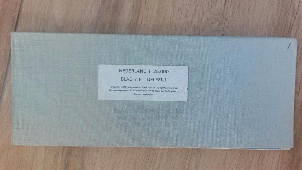 7F Delfzijl Farsum Appingedam Tjuchem Stafkaart uit 1982, Boeken, Topografische Dienst Nederland, Ophalen of Verzenden, 1800 tot 2000