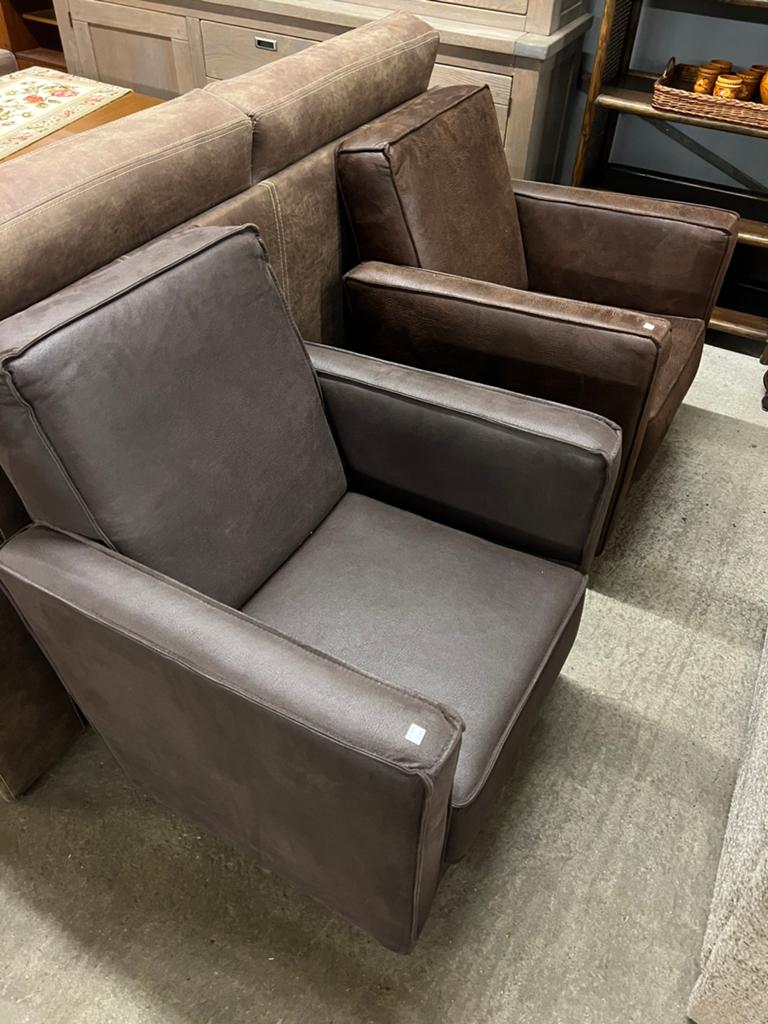 Leren fauteuils per stuk €85, Ophalen, Gebruikt, ., 75 tot 100 cm