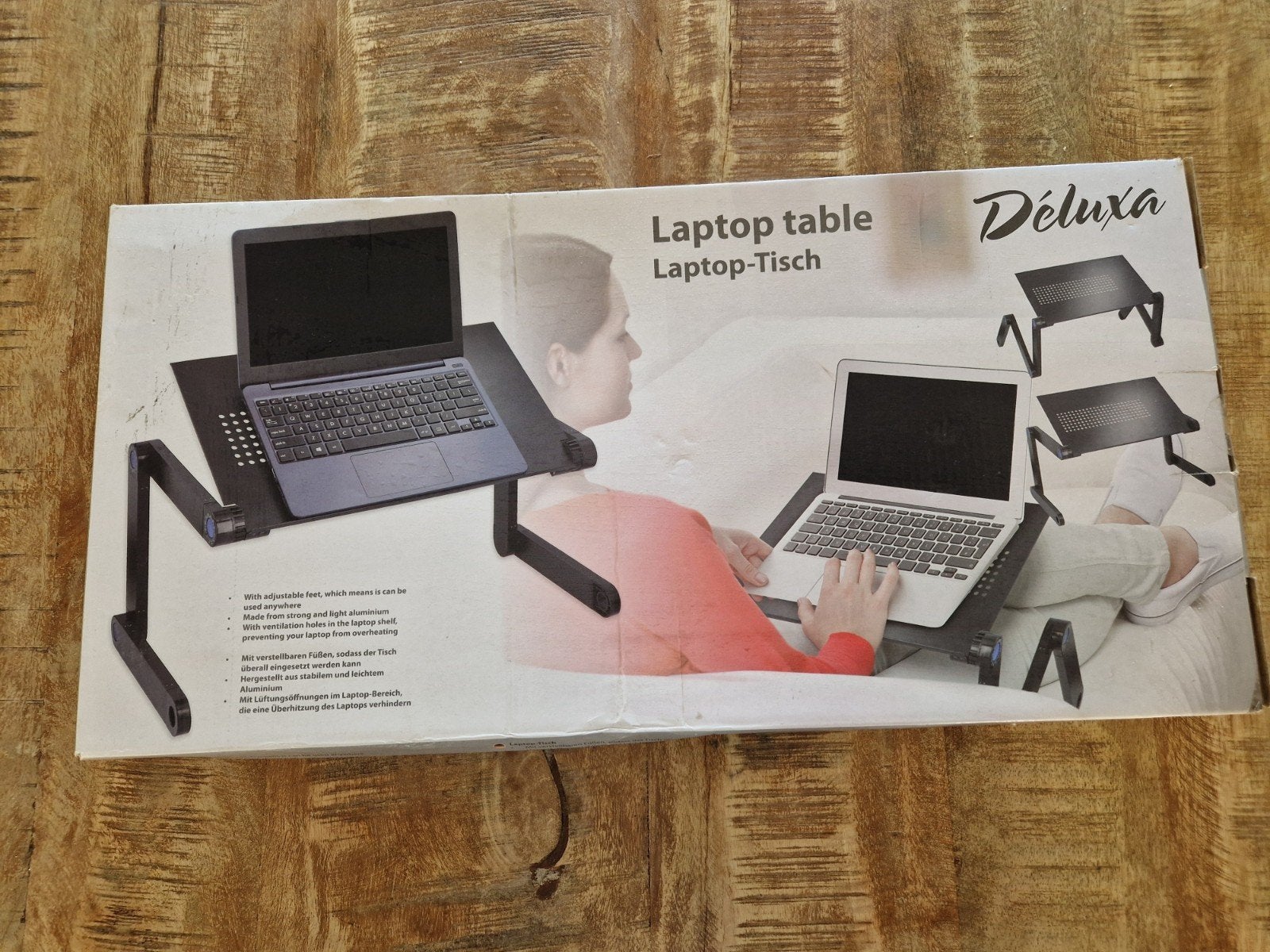 Deluxa Laptoptafel - Verstelbaar en Lichtgewicht, Ophalen of Verzenden, Nieuw, In diepte verstelbaar