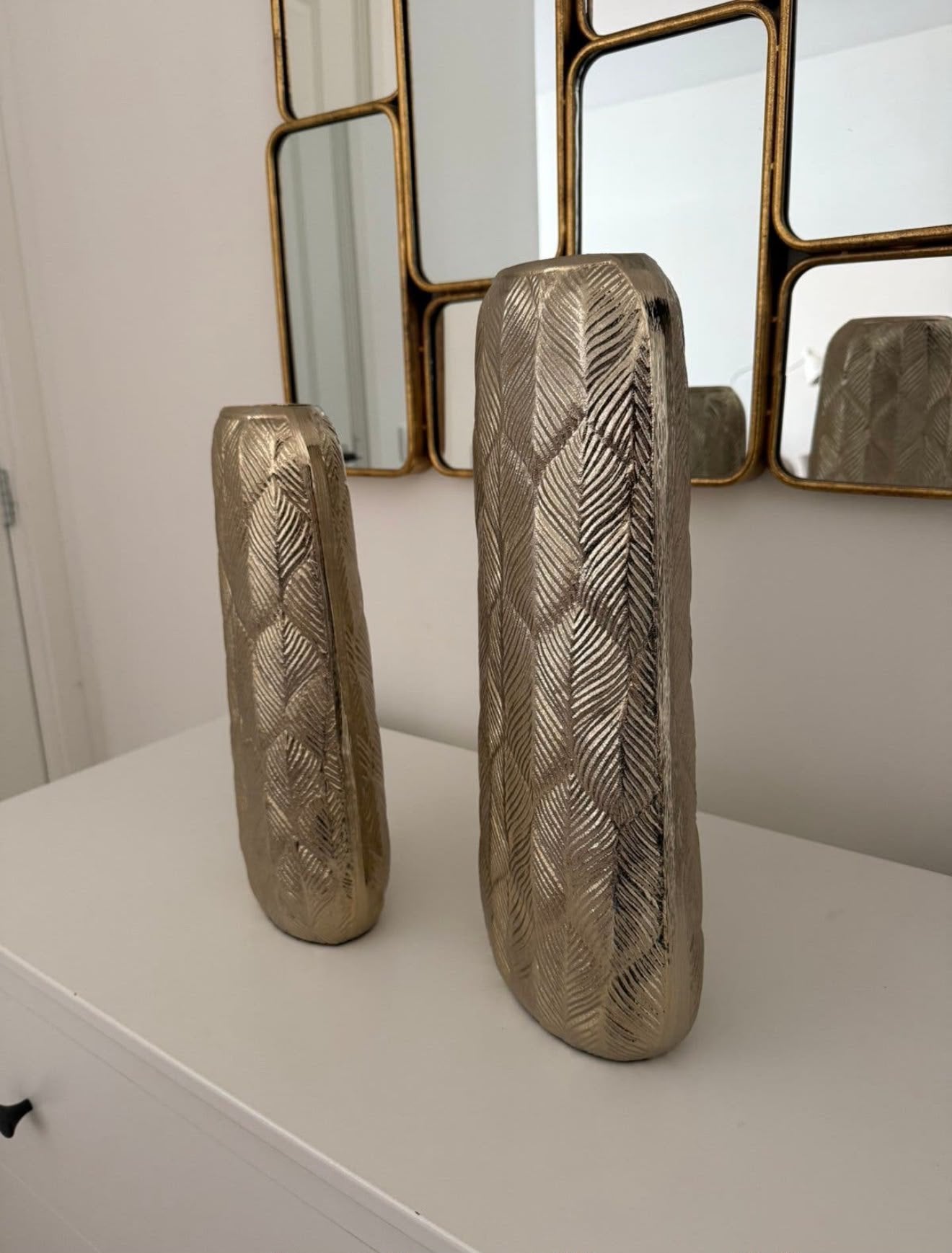 Richmond Interiors vazen Kyan, Goud., Ophalen, Zo goed als nieuw, Goud