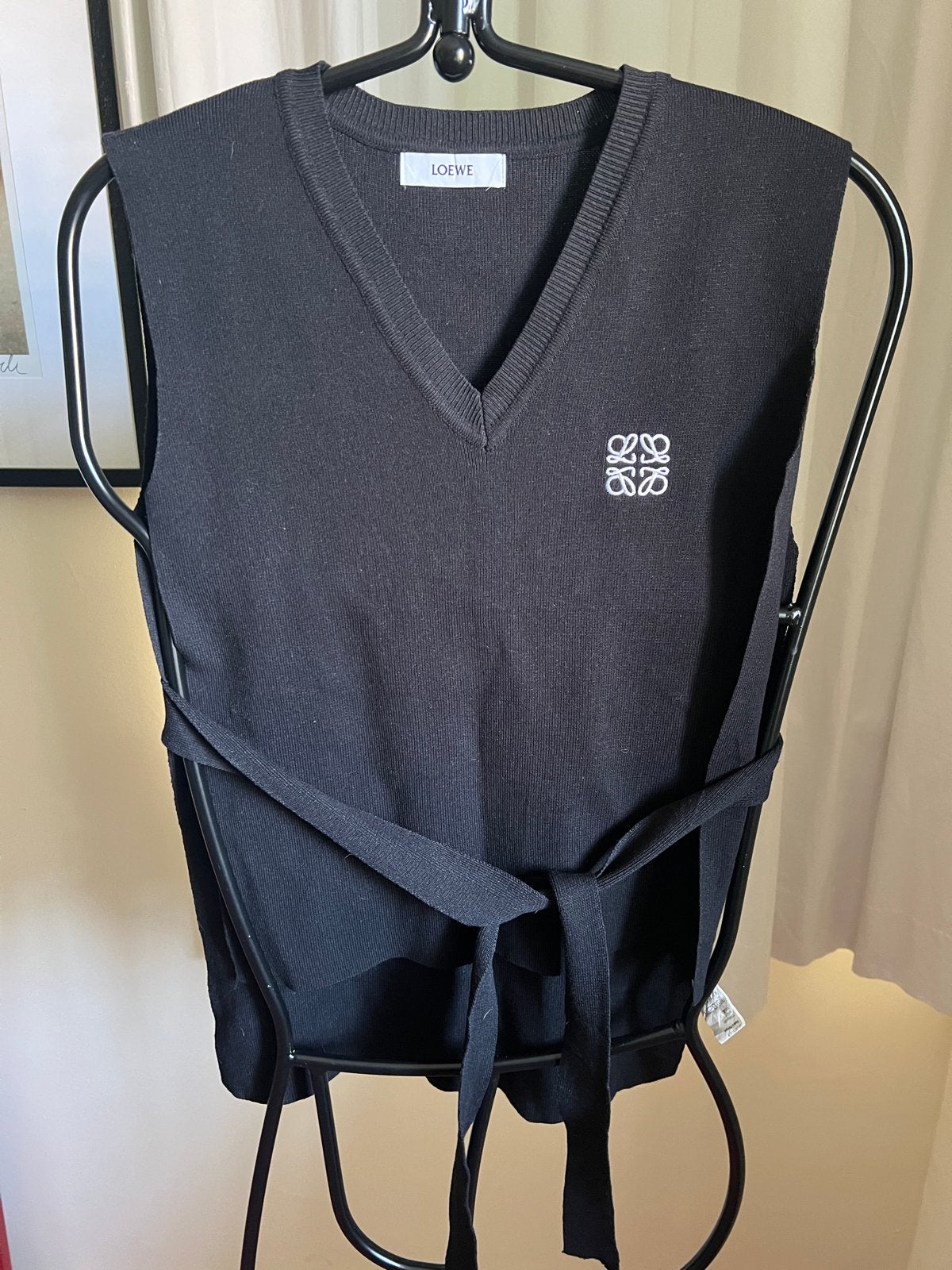 Loewe Spencer/Topje met Ceintuur - Maat M, Kleding | Dames, Tops, Maat 38/40 (M), Zwart, Ophalen of Verzenden, Zonder mouw