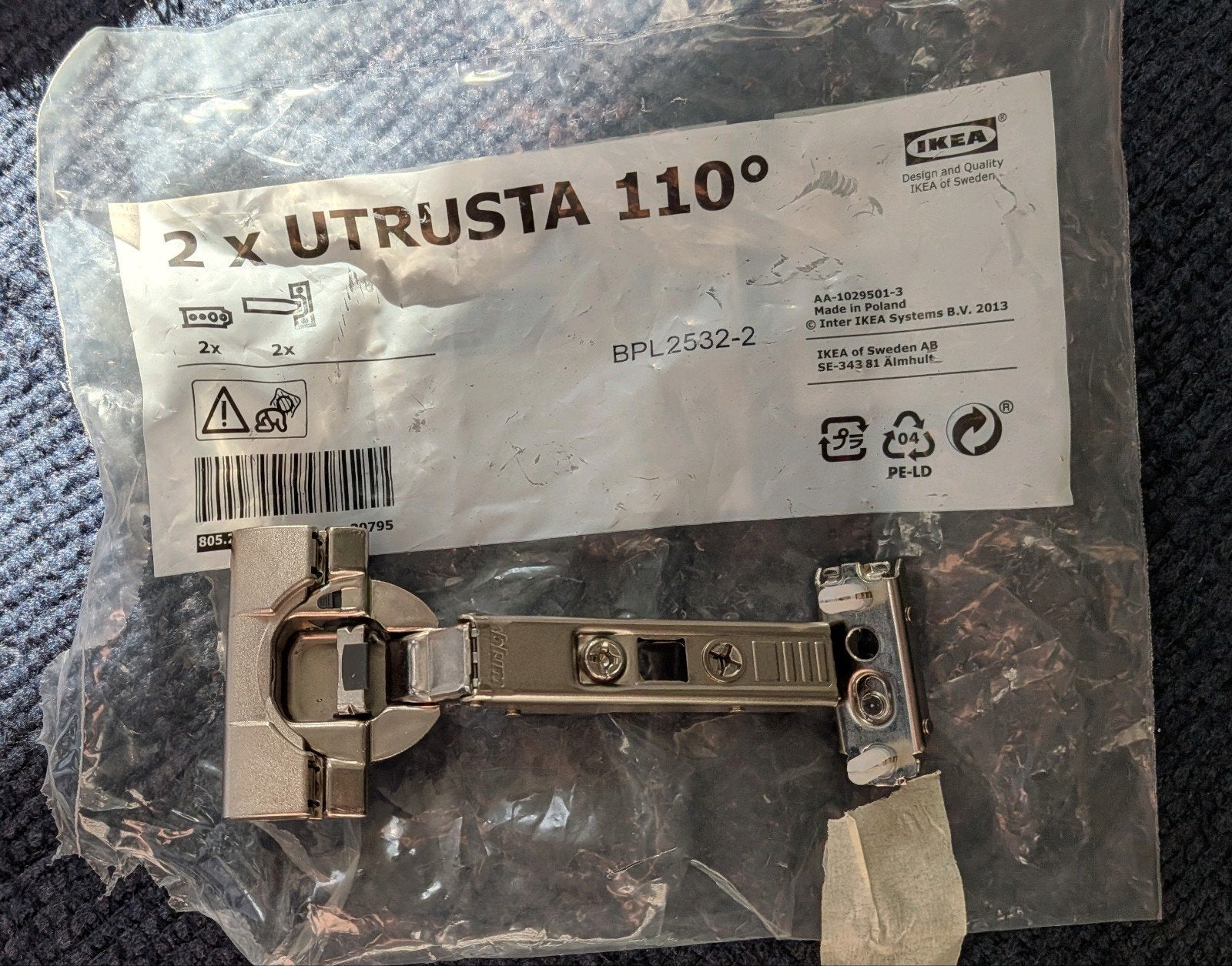 IKEA Utrusta 110 Scharnier Metod Keukenkast (Nieuw), Ophalen, Nieuw