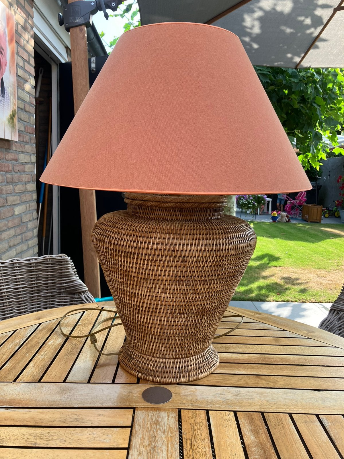 Terrakleurige lampenkap, Overige kleuren, Ophalen, Gebruikt, Vintage