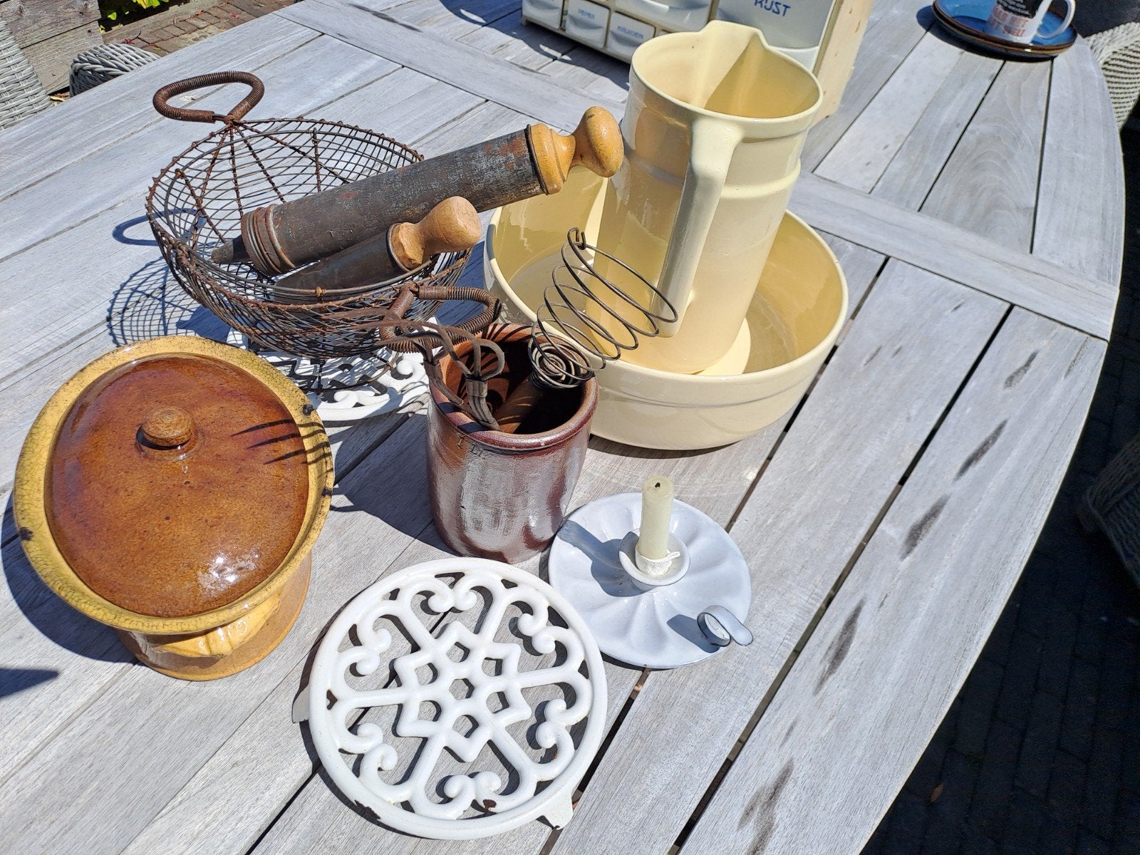 Brocante, Ophalen of Verzenden, Gebruikt, Overige materialen, 2 zitplaatsen