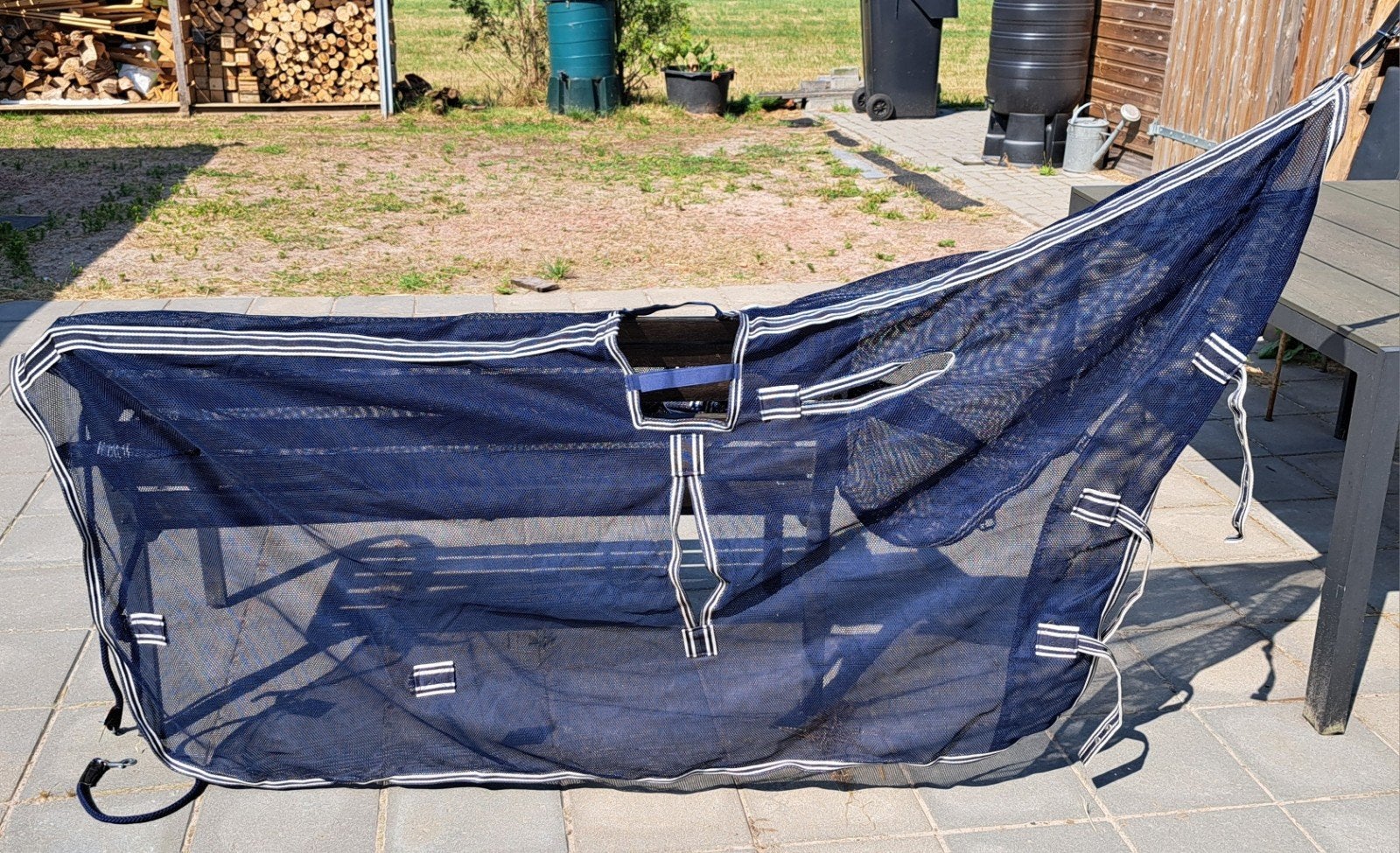 Te koop men vliegendeken, Ophalen of Verzenden, Zo goed als nieuw, Blauw