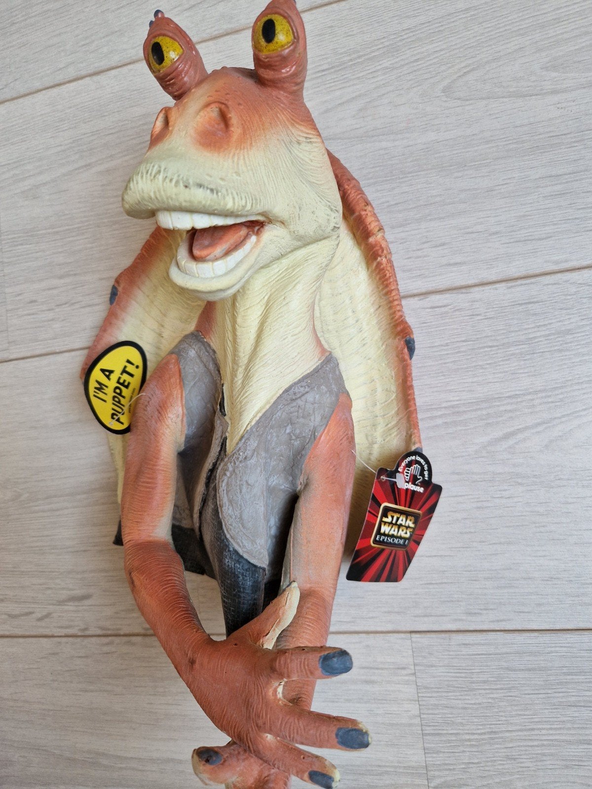 1999 handpop latex jar jar binks jar-jar applause applaus, Verzamelen, Ophalen of Verzenden