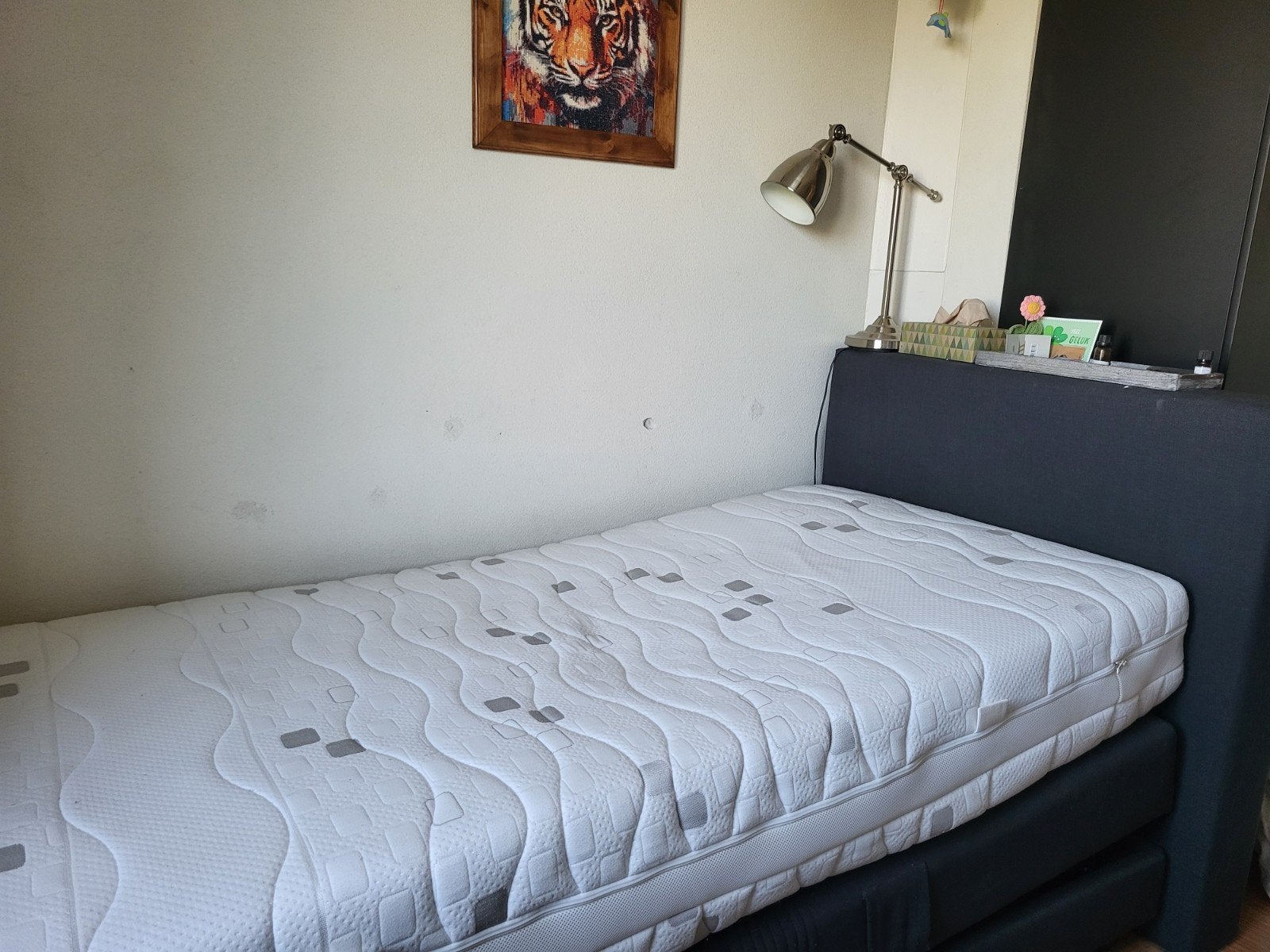 eenpersoons boxspring, Ophalen, Gebruikt, Eenpersoons, 90 cm