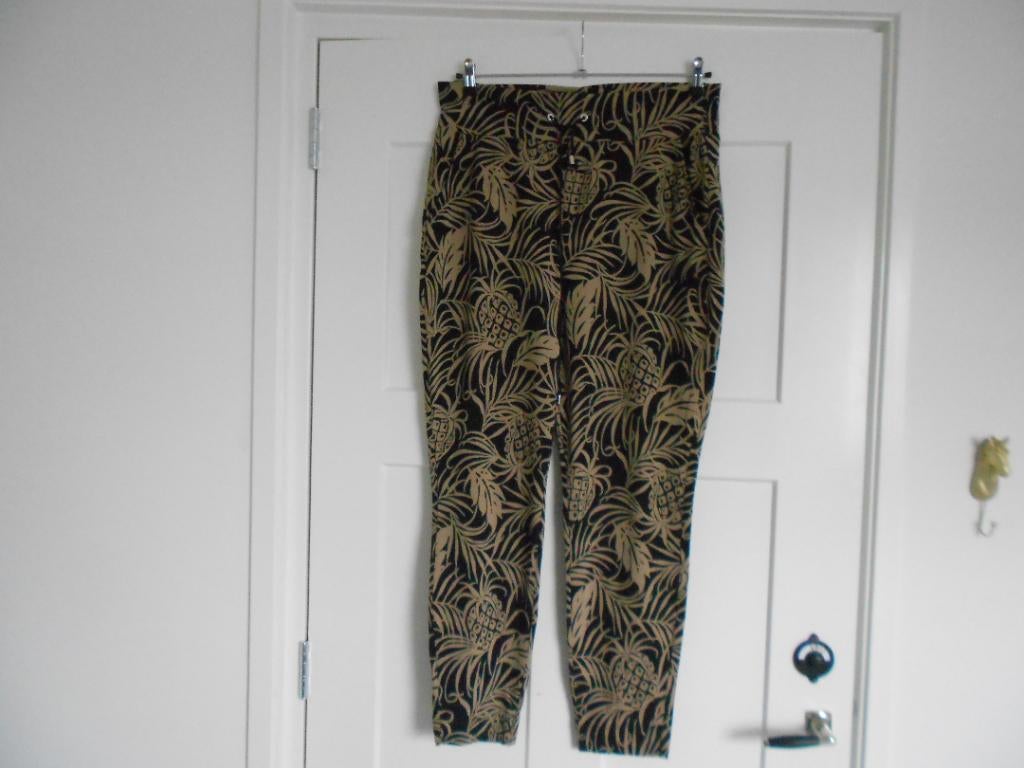 Expresso zwart/beige travel broek, maat 44, Kleding | Dames, Zwart, Maat 42/44 (L), Zo goed als nieuw, Lang