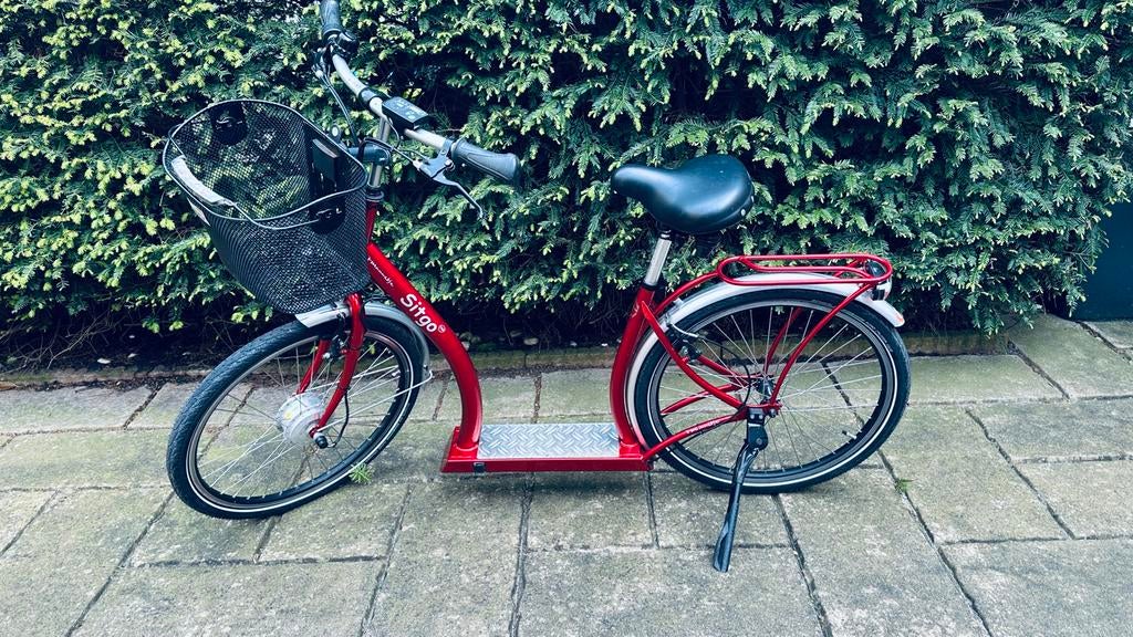 SitGo Elektrische Step/Fiets - Rood, zeer goede staat, Fietsen en Brommers, Fietsen | Dames | Damesfietsen, (Extra) lage instap