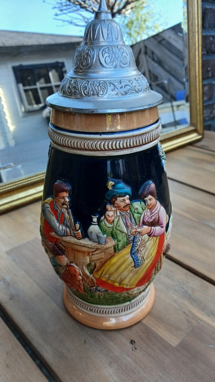 Bierpul met Tinnen Deksel, Ophalen of Verzenden
