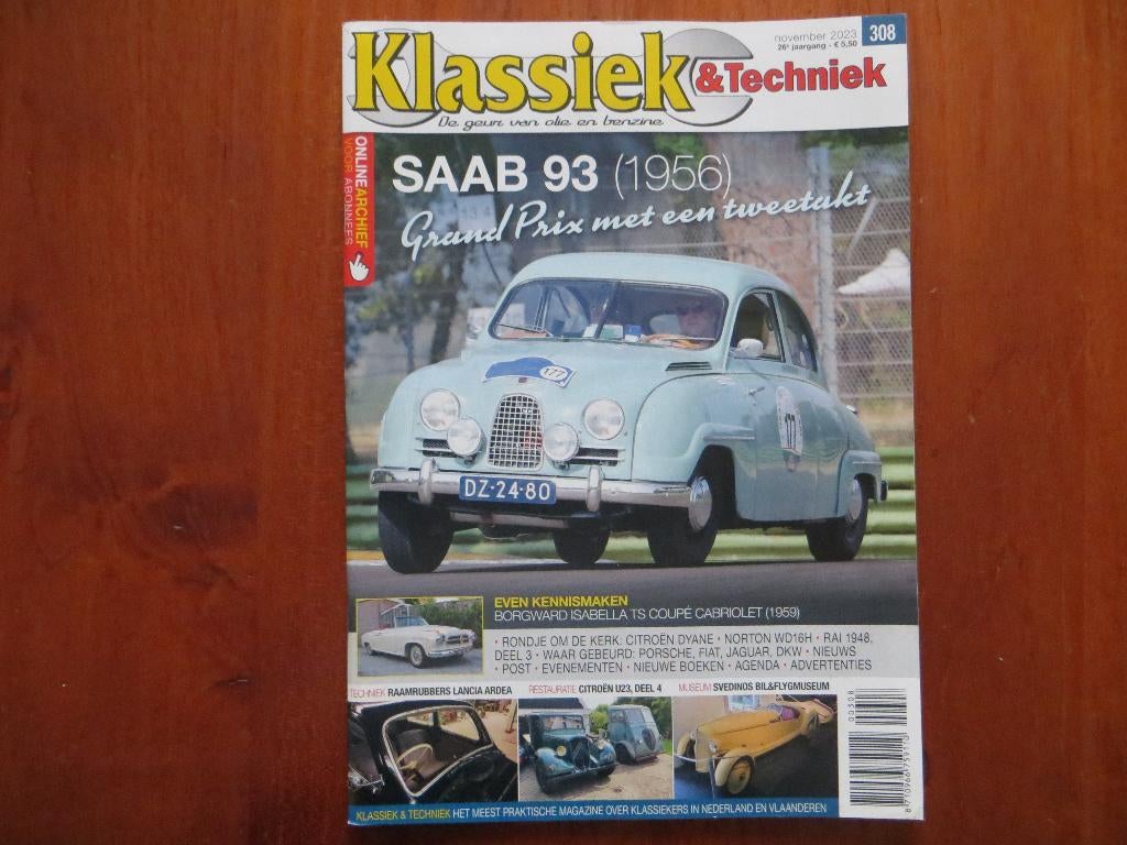 Klassiek & Techniek 308 Saab 93, Borgward Isabella TS Cpé Cb, Ophalen of Verzenden, Nieuw, Citroën
