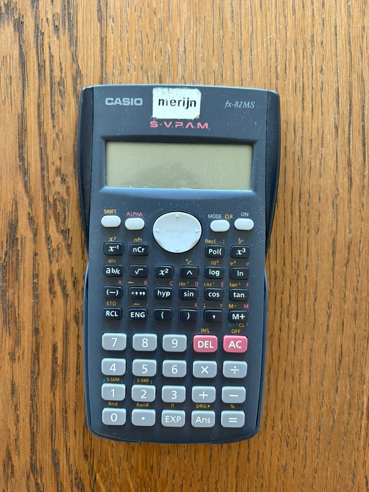 Casio rekenmachine, Ophalen, Gebruikt
