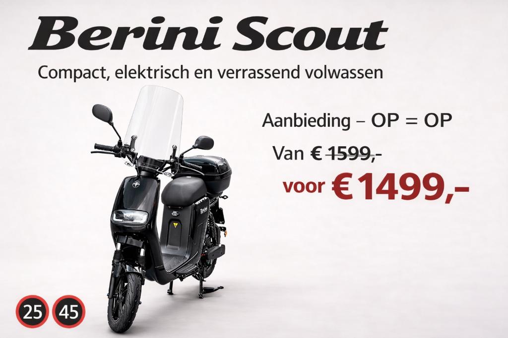 Nieuw Berini Scout – verrassend volwassen, Fietsen en Brommers, Ophalen, Elektrisch, Berini, Nieuw