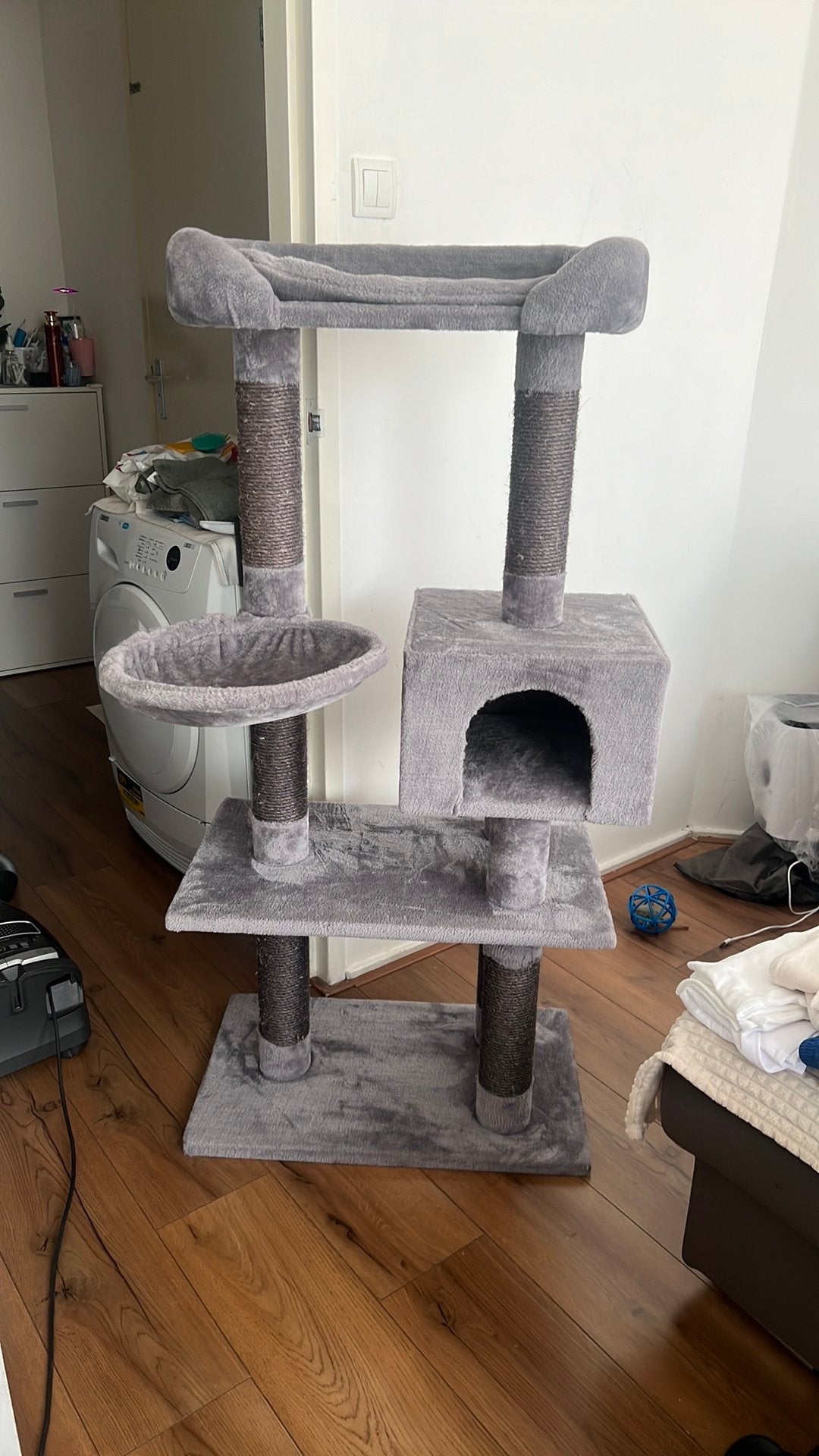 Krabpaal kattenboom, Dieren en Toebehoren, Ophalen, Zo goed als nieuw, Krabpaal