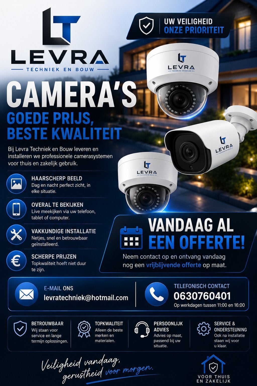 Camerabeveiliging: Beste Prijs & Kwaliteit. Veel opties!, Ophalen, Nieuw, Buitencamera