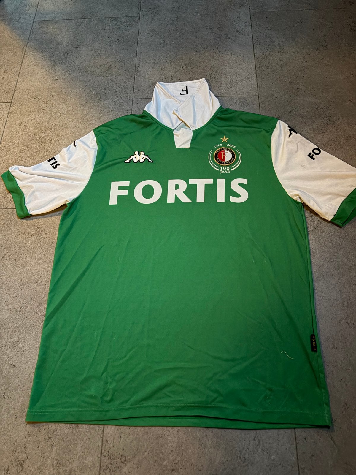 Feyenoord Kappa uitshirt 2008-2009 Maat XXL, Ophalen, Gedragen, Overige maten, Groen