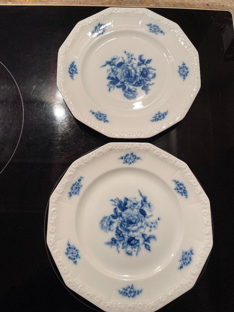 2 "Rosenthal" 'Maria' 'Blauw Boeket' Ontbijt Borden Nieuw, Huis en Inrichting, Ophalen of Verzenden, Nieuw, Overige stijlen, Bord(en)