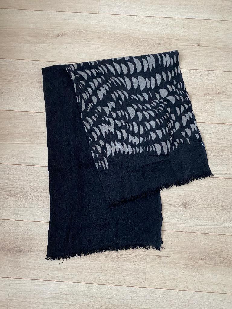 Sjaal / omslagdoek grijs met groen 100% wol merk Didi NIEUW, Maat 46/48 (XL) of groter, Nieuw, Didi, Ophalen of Verzenden