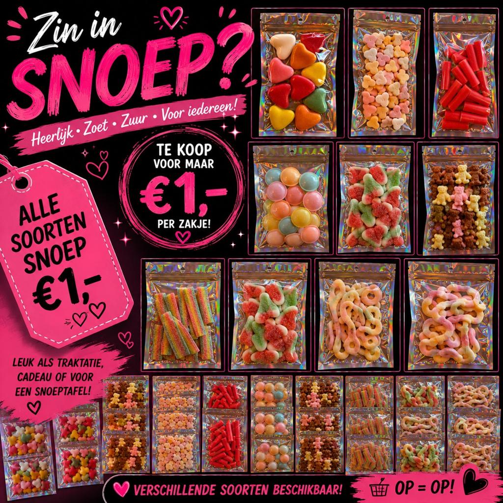Diverse soorten snoep. €1,-!!!!, Ophalen of Verzenden
