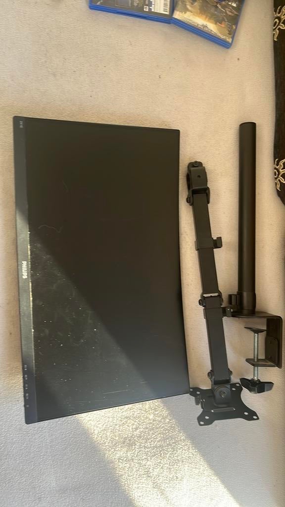 Philips monitor met monitor arm, Ophalen, Zo goed als nieuw, 60 Hz of minder
