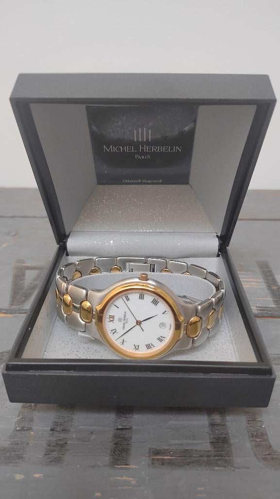 Michel Herbelin, model Paris, Sieraden, Tassen en Uiterlijk, Horloges | Dames, Overige merken, Staal, Staal, Polshorloge