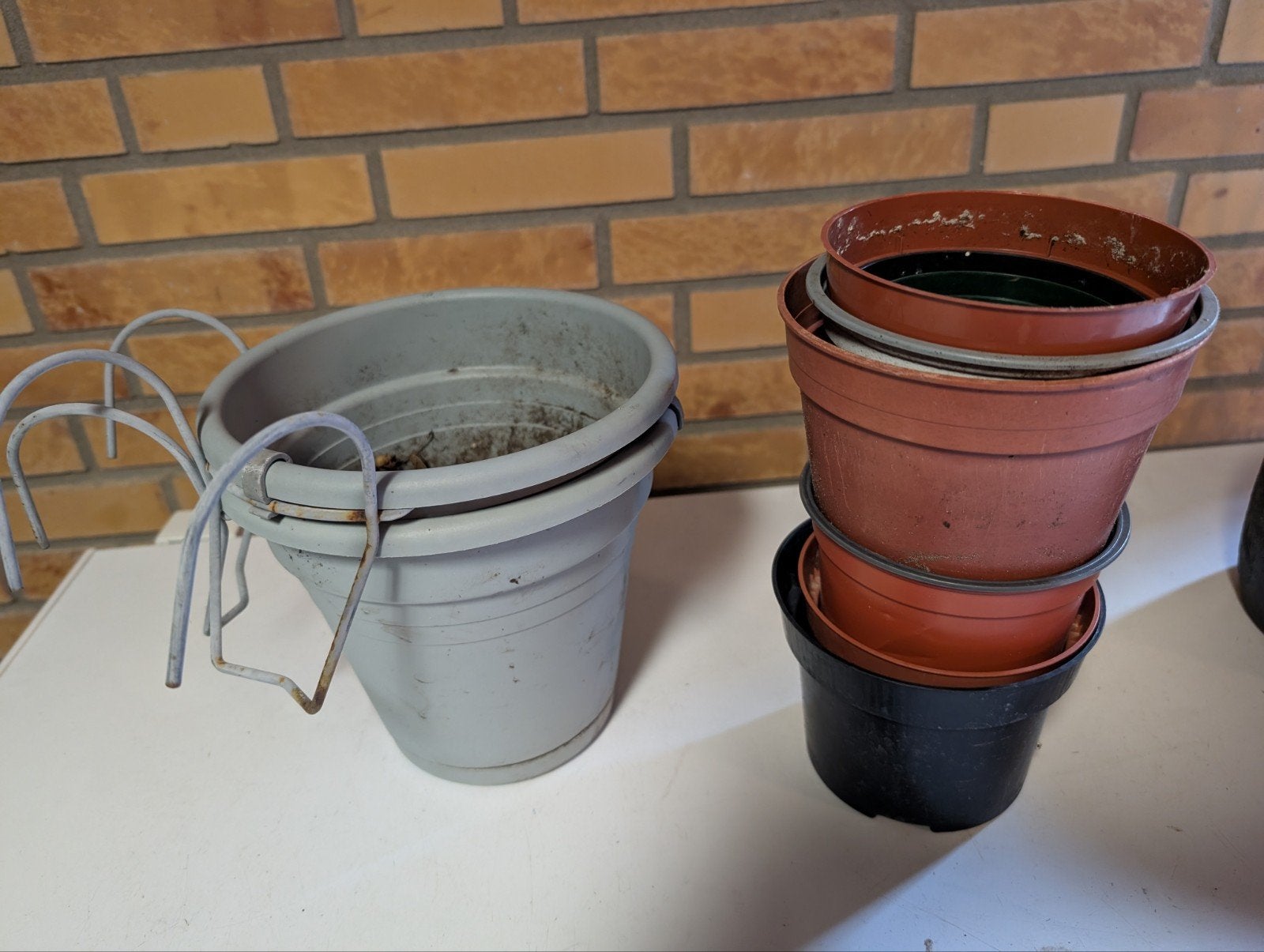 potjes, Tuin en Terras, Ophalen, Kunststof, Gebruikt, Rond